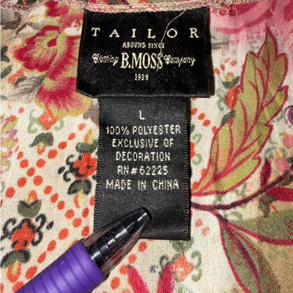 Tailor B. Moss Multicolor Patchwork Blouse - image 5